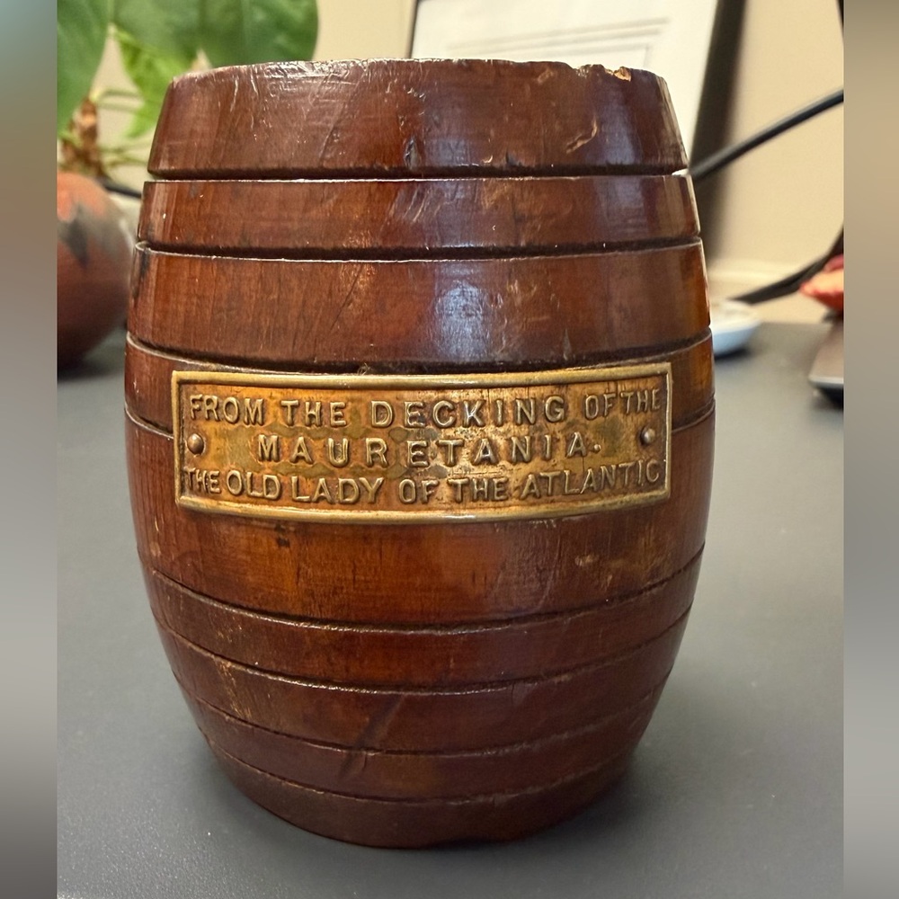 Antique Team Barrel from MRS Mauretania